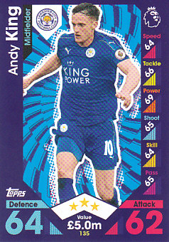 Andy King Leicester City 2016/17 Topps Match Attax #135